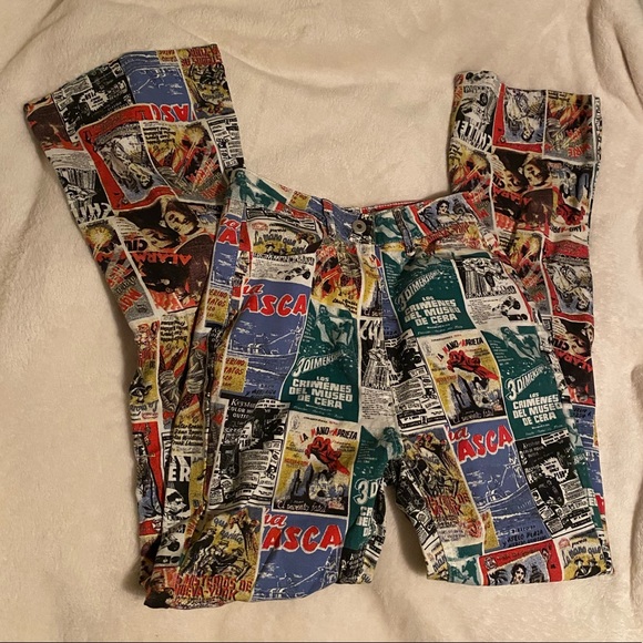 Movie Print Flare Jeans | Poshmark
